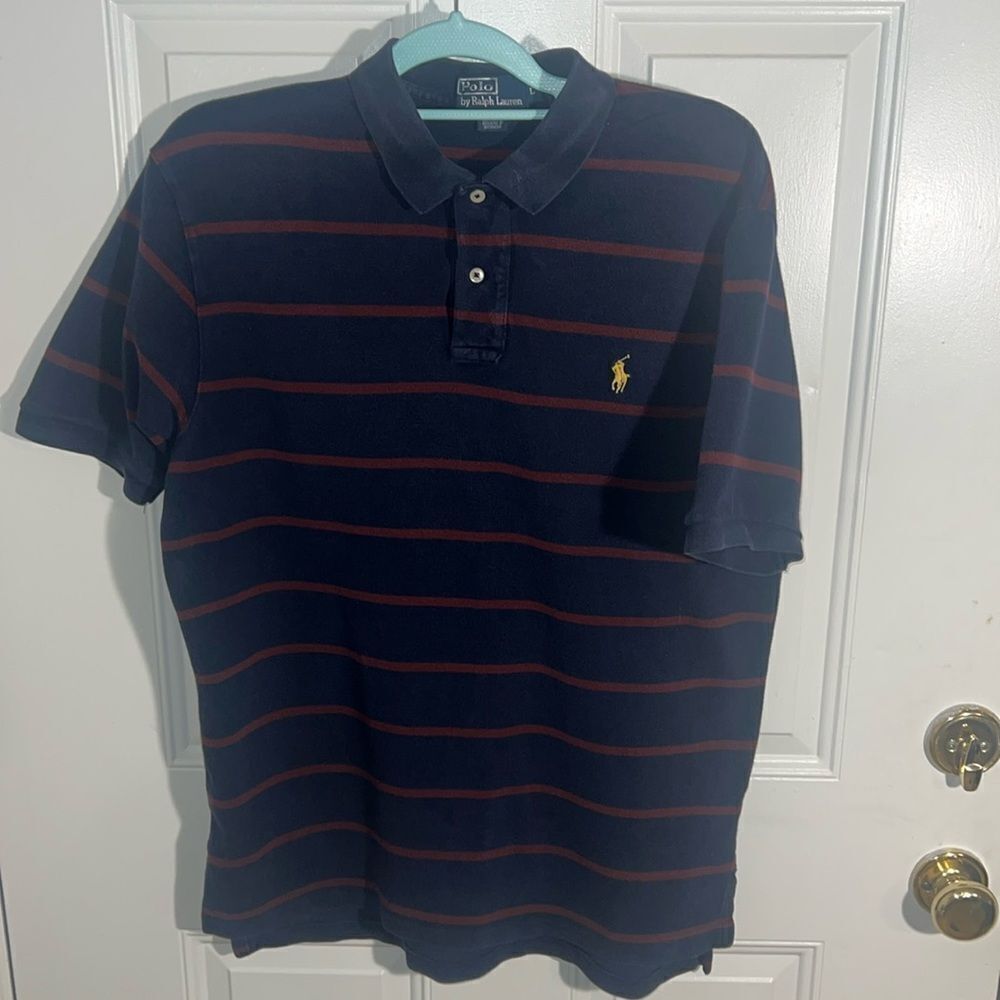 Polo Ralph Lauren shirt navy blue yellow red